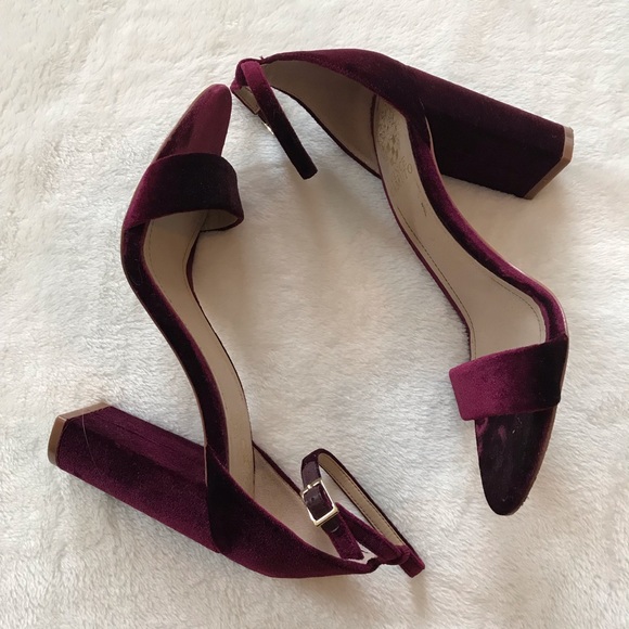 Vince Camuto Shoes - Vince Camuto Velvet Burgundy Heels